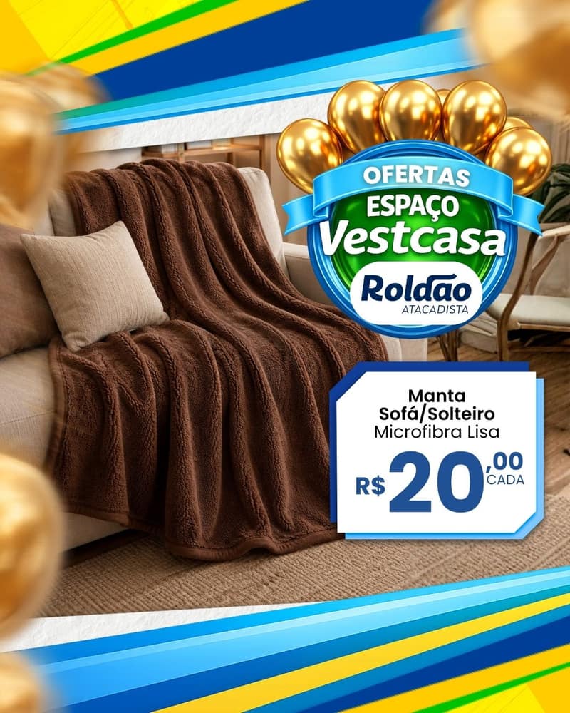 Oferta: Manta Sofá/Solteiro Microfibra Lisa
